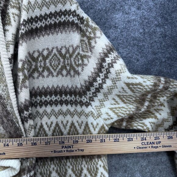 Matilda Jane Good Hart Fair Isle Sweater Cardigan Medium Bohemian Tan Cream NWT - Picture 9 of 10